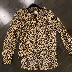 H&M High-Low Animal Print Shirt